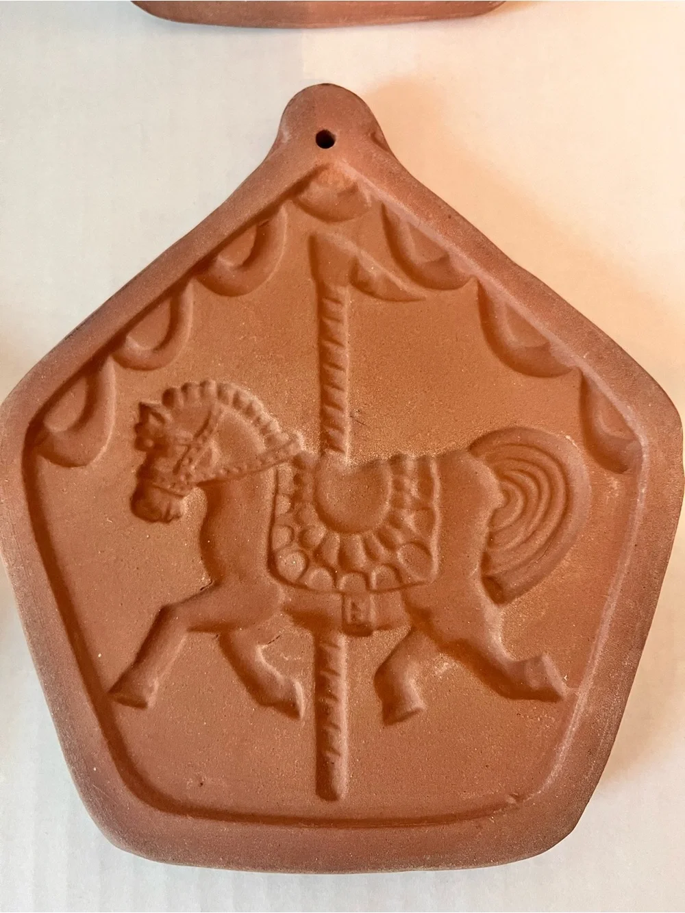 Vintage Terracotta Cookie Baking Stones /Molds Animals Fair Circus Set of 4